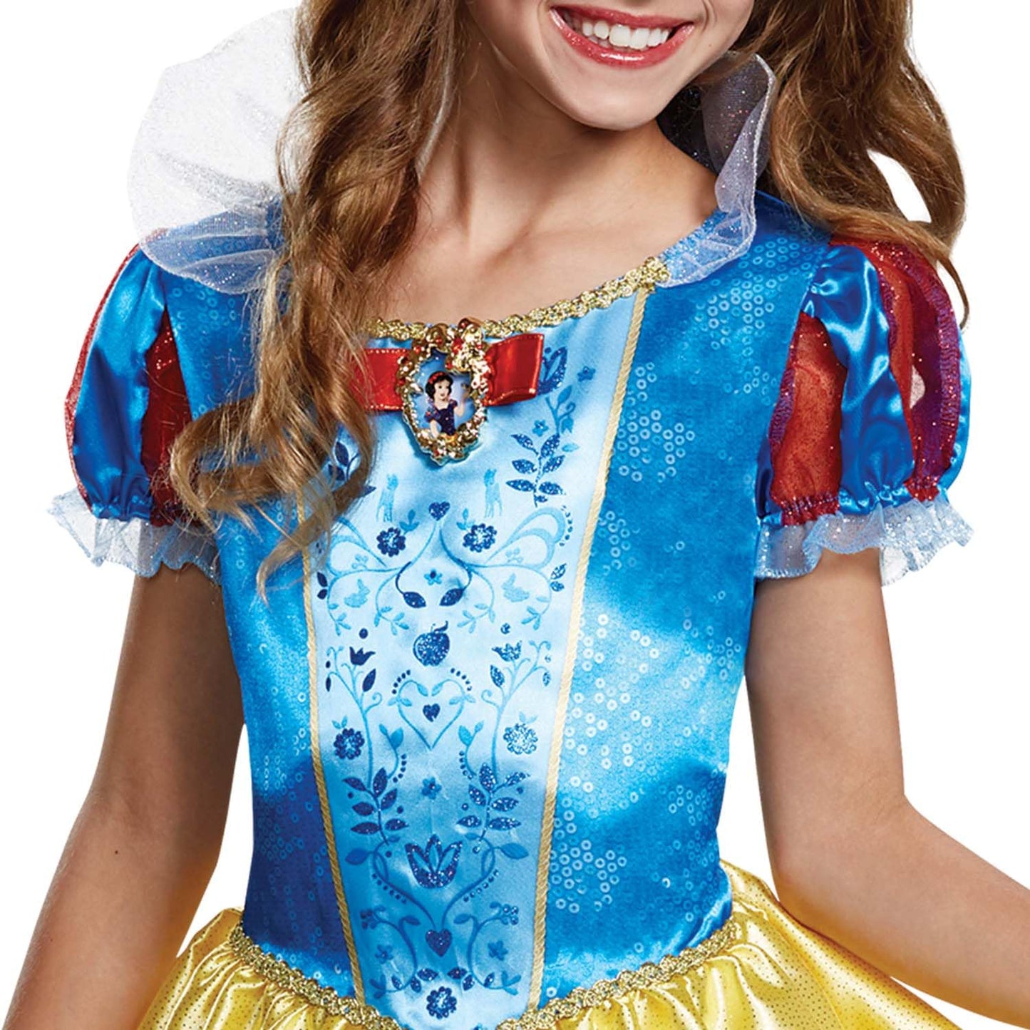 Disney Official Classic Snow White Costume Kids, Snow White Dress Up Outfit, Princess Costumes for Girls Fancy Dress, World Book Day Costumes for Girls, For 4-6 Years