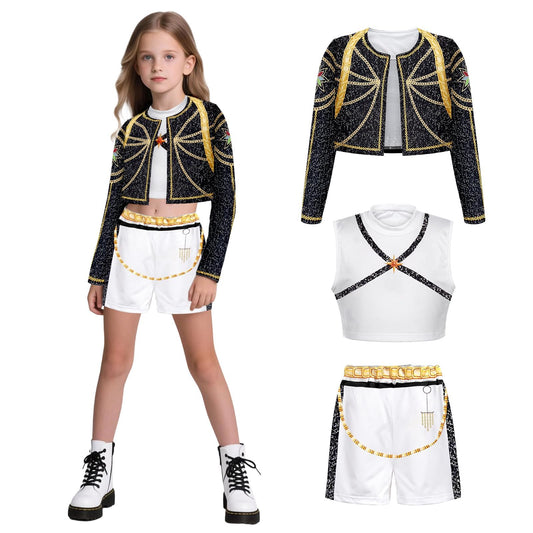 Korean Pop Costumes - Halloween Costume Set with Jacket T-Shirt