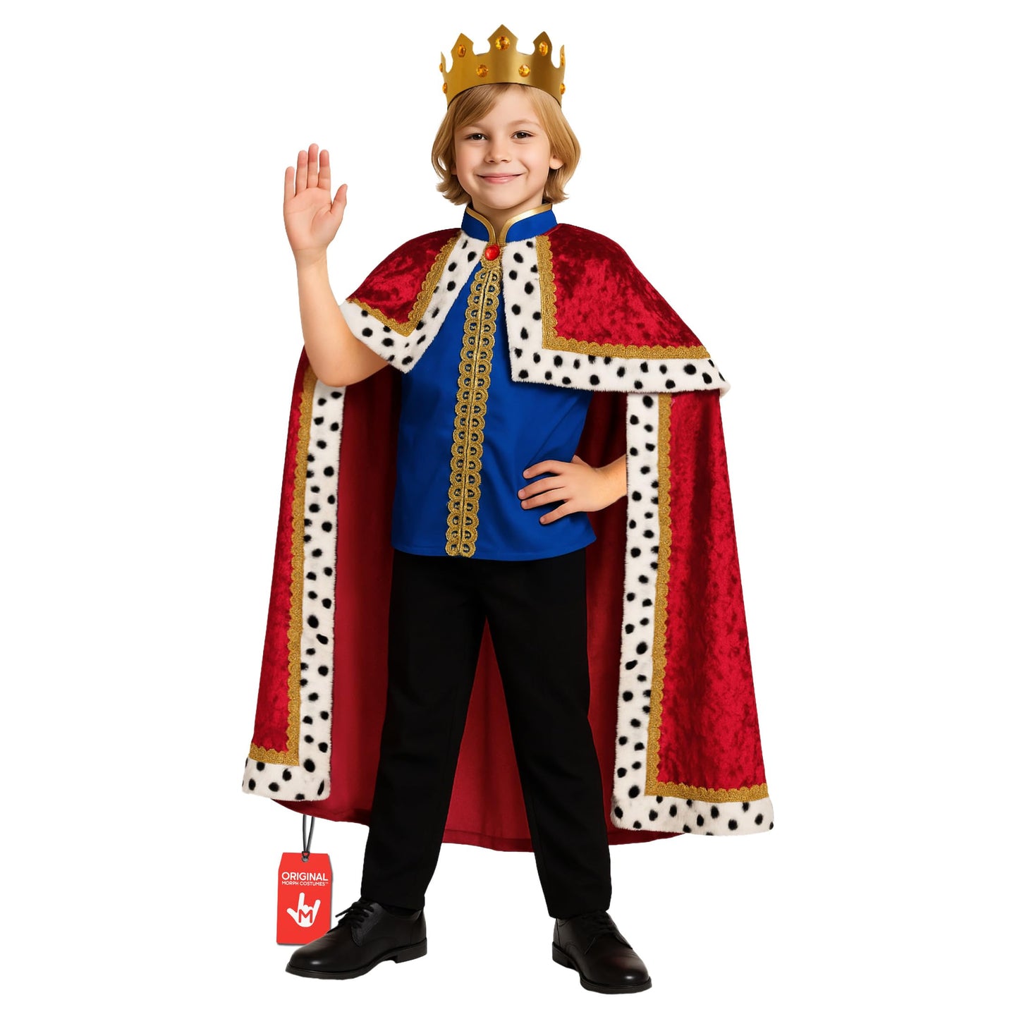 Morph Royal King Costume For Boys, Kids King Costume, Prince Charming Costumes Kids, World Book Day Costumes For Boys 7-9