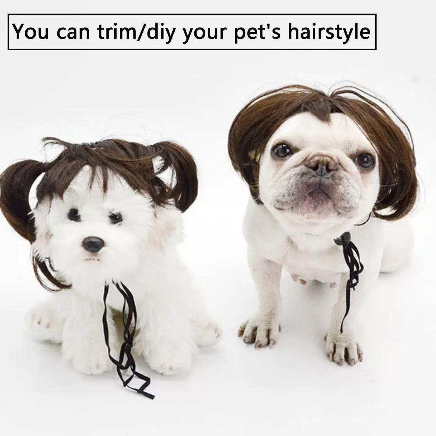 Dog Cat Cosplay Wig Halloween Dog Costume Funny Pet Wigs for Dogs