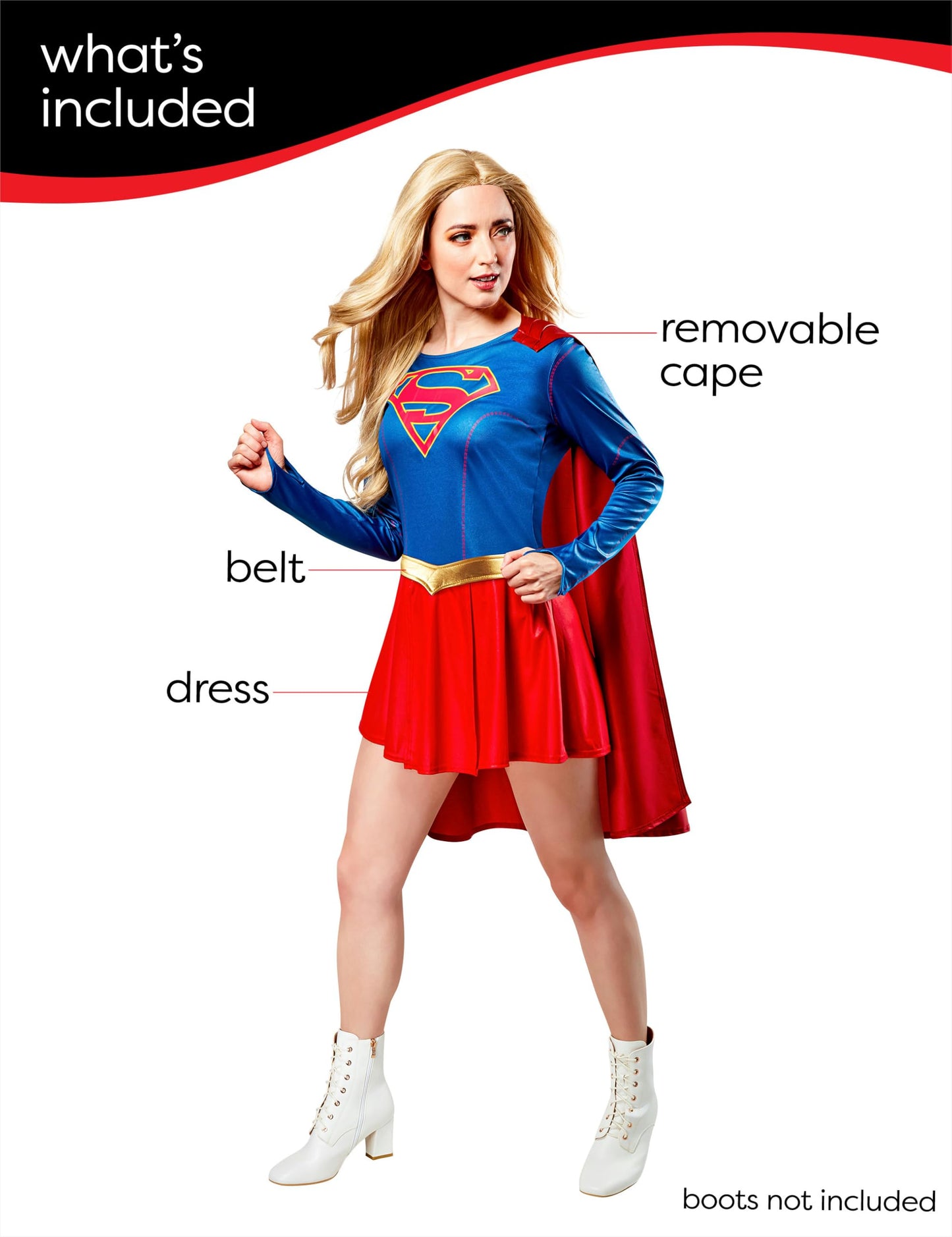 Rubie's Official Supergirl Ladies Fancy Dress - Assorted (image 3)