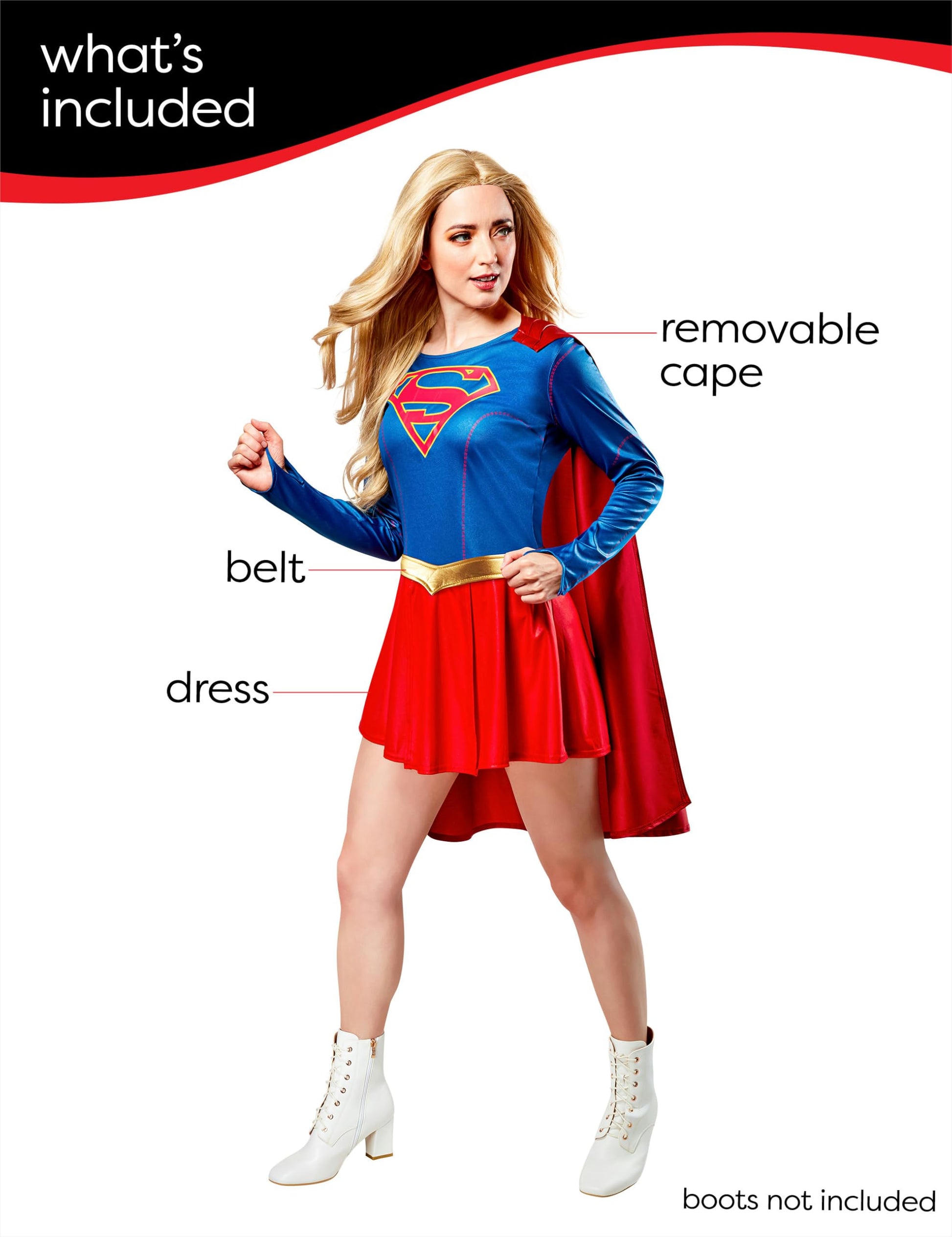 Rubie's Official Supergirl Ladies Fancy Dress - Assorted (image 3)