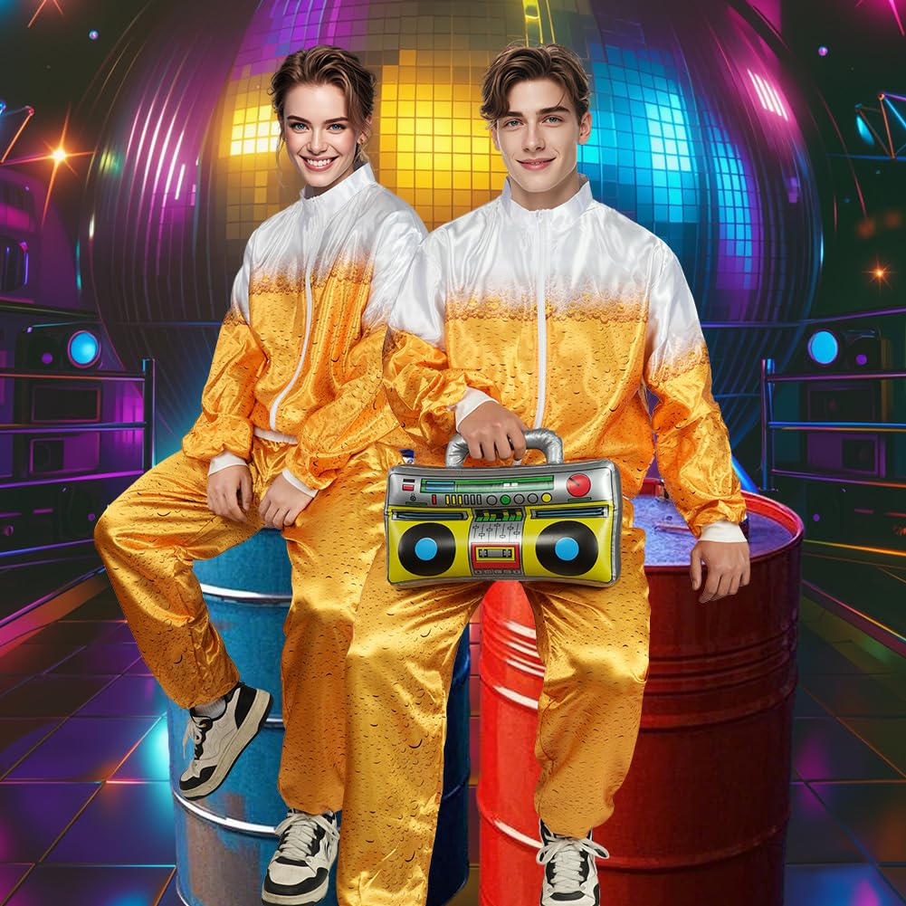 80s 90s Shell Suit Retro - Vintage Disco Beer Outfit - Oktoberfest (image 6)