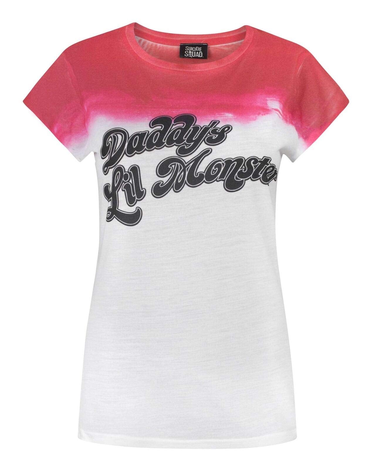 Suicide Squad Daddy's Lil Monster Women's Ladies White T-Shirt Top