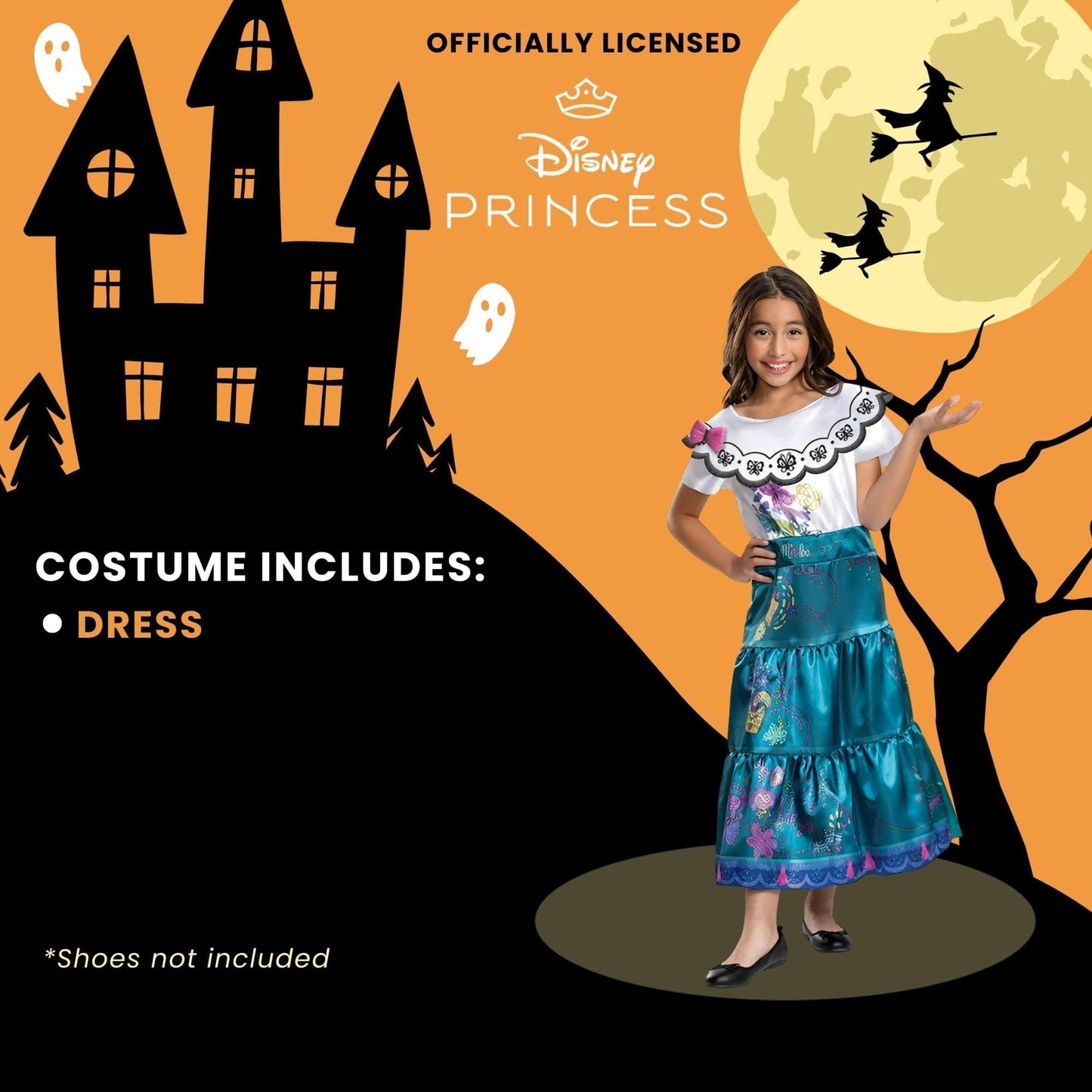Disney Official Deluxe Mirabel Encanto Costume for Girls - Made with Super Soft Material - Mirabel Costume Kids, Christmas Halloween Princess Fancy Encanto Dress Up Outfit Cosplay Size S