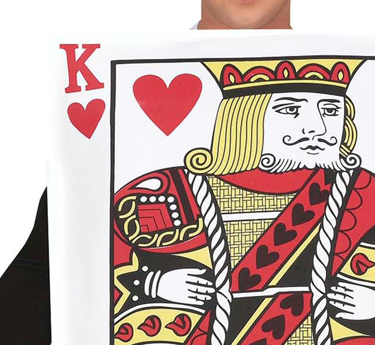 FIESTAS GUIRCA | King of Hearts Card Fancy Dress Costume Adult (42-44/ L) - Playing Card Outfit for Men - Alice and World Book Day Costumes - Ideal for Halloween and Carnival - Multicoloured
