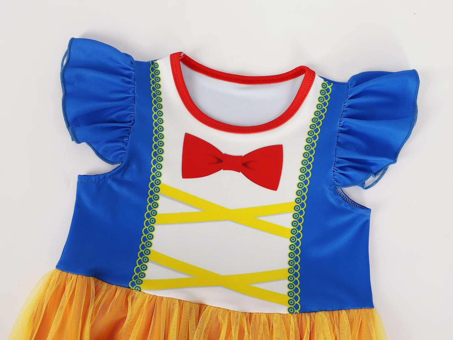 AmzBarley Princess Dress up Costumes for Girls Halloween Costume Kids Birthday Party Dresses Cosplay World Book Day Fancy Dress Clothes Yellow Age 5-6 Years 120