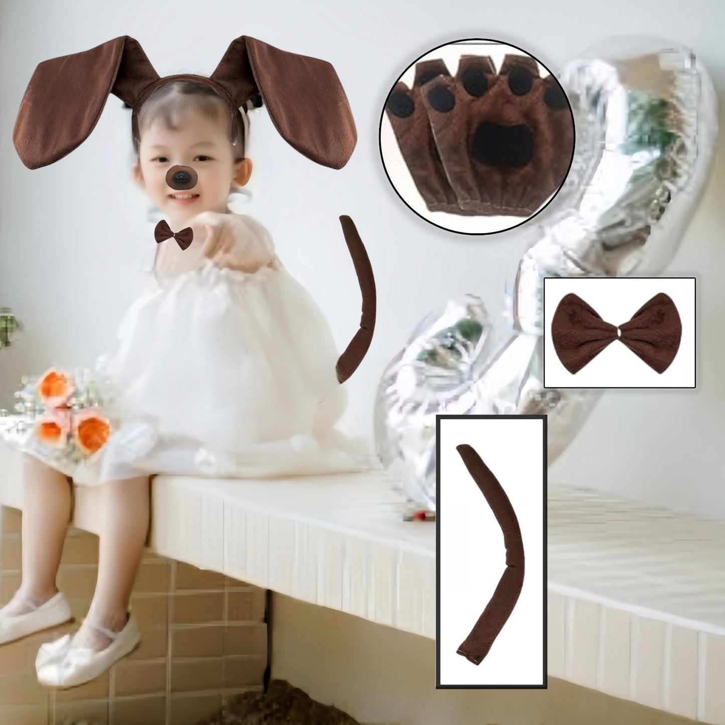 Puppy Dog Costume Set - Dachshund Dog Set Include Puppy Ears