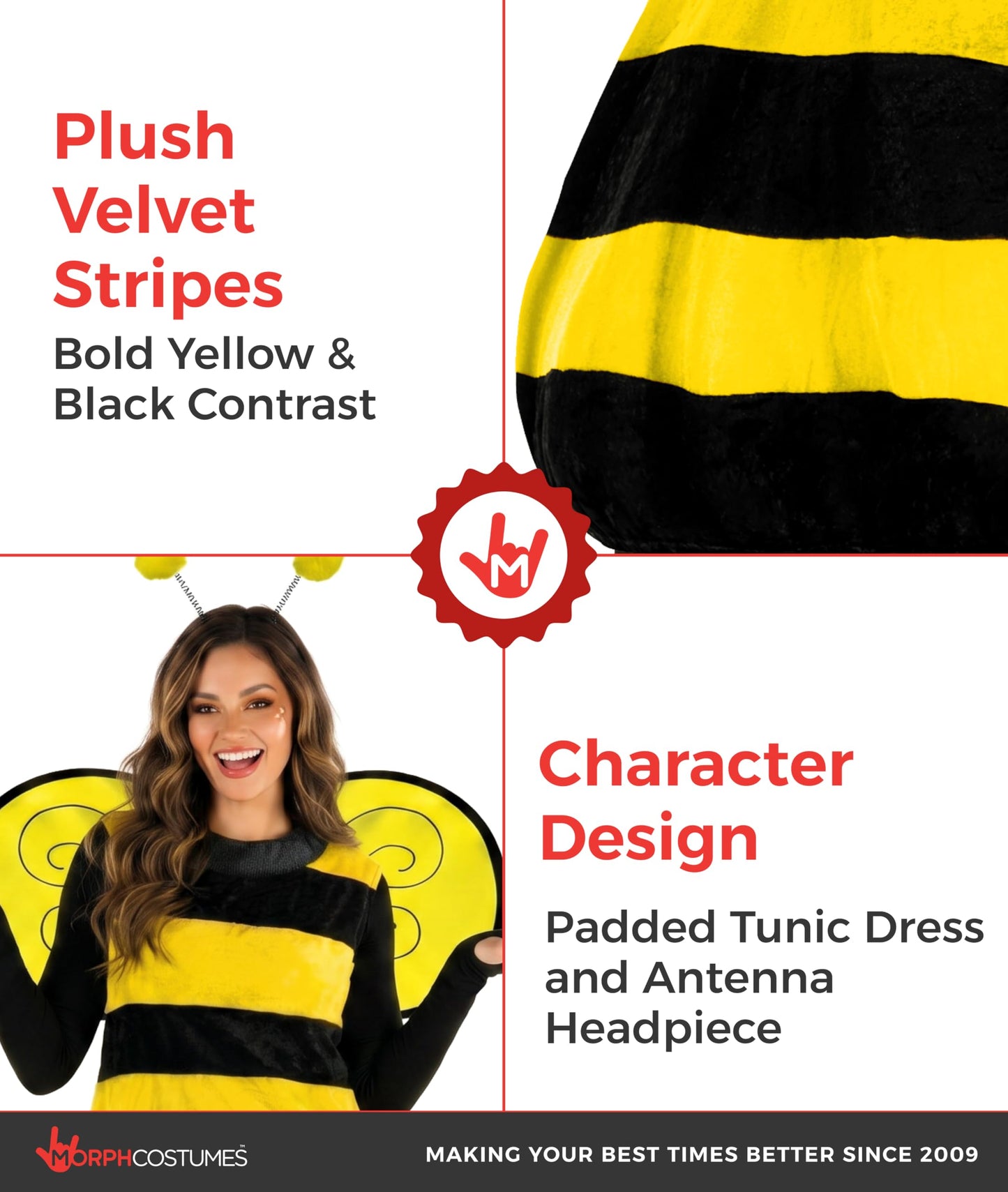 Women's Bee Costume Adult Bumblebee Halloween Outfit Queen Bee
