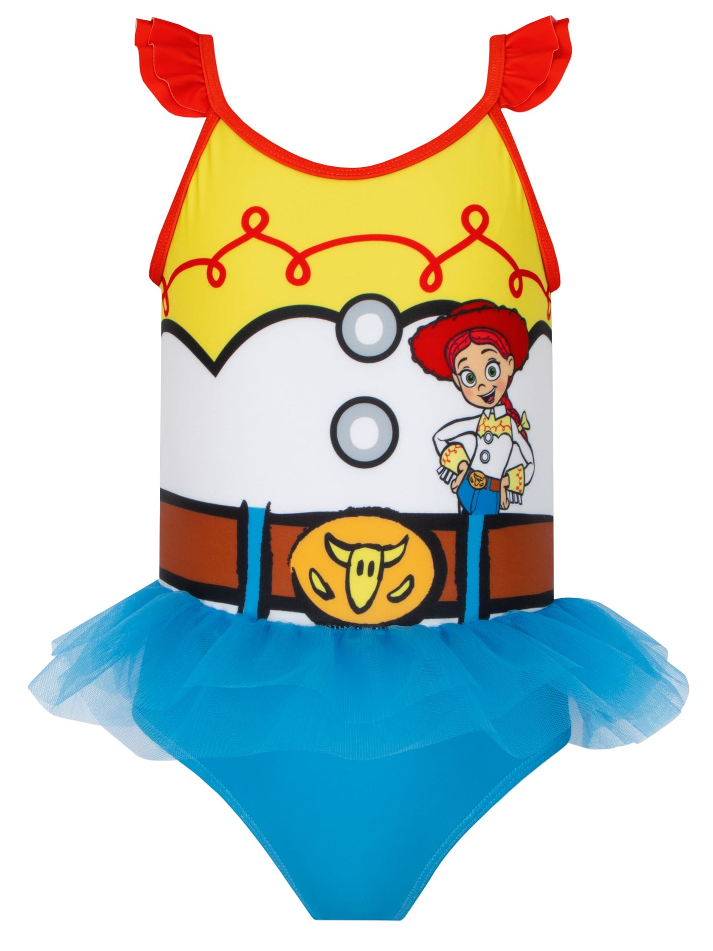 Disney Girls Swimming Costume | Jessie Toy Story Costume | Girls’ One-Piece Swimsuits | Blue Age 3 to 4 Years