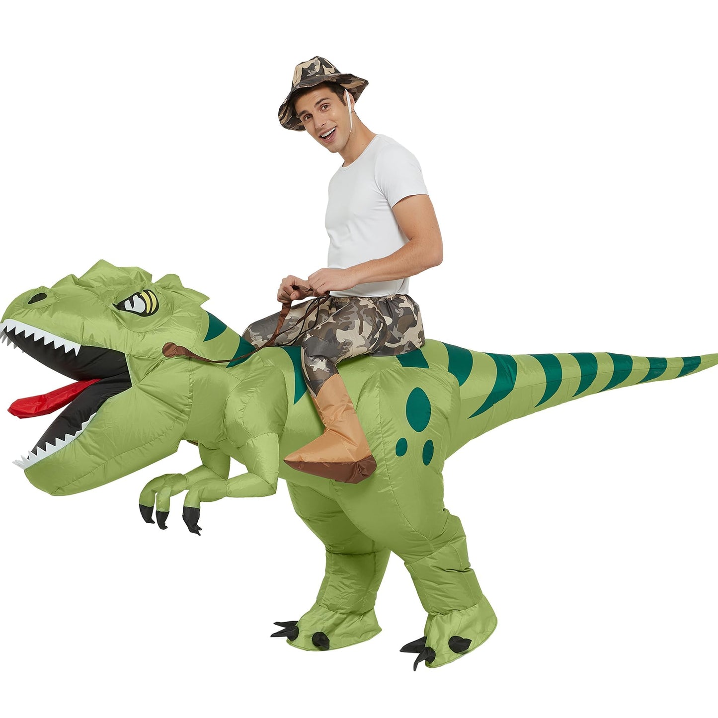 Inflatable Dinosaur Costume Adult Inflatable T-rex Costumes Adult Size Ride On Blow up Costumes for Adults Women Men Inflatables Fancy Funny Suit for Halloween Christmas Carnival Party