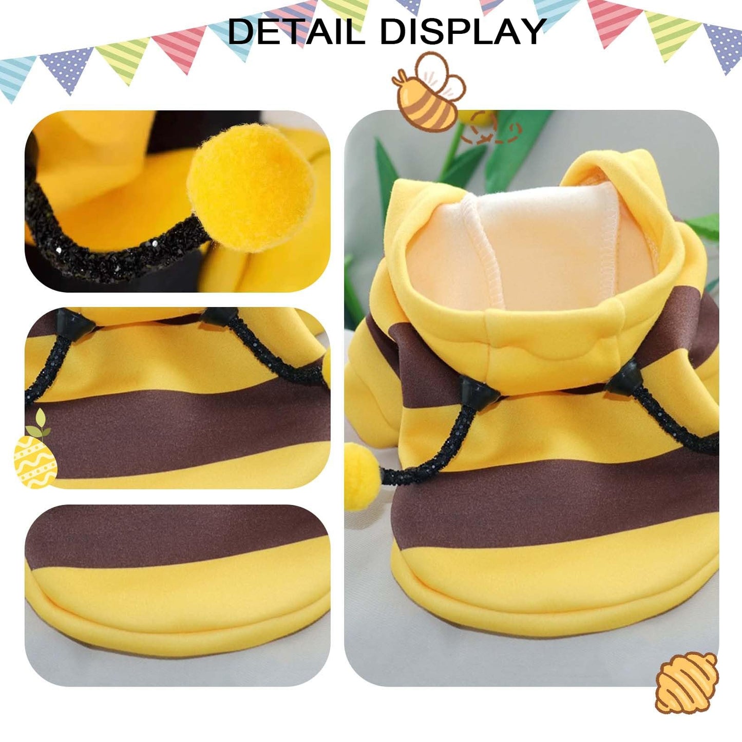 Distinctive Style Dog Bee Hoodies - Bee Cat Costume - Halloween Pet
