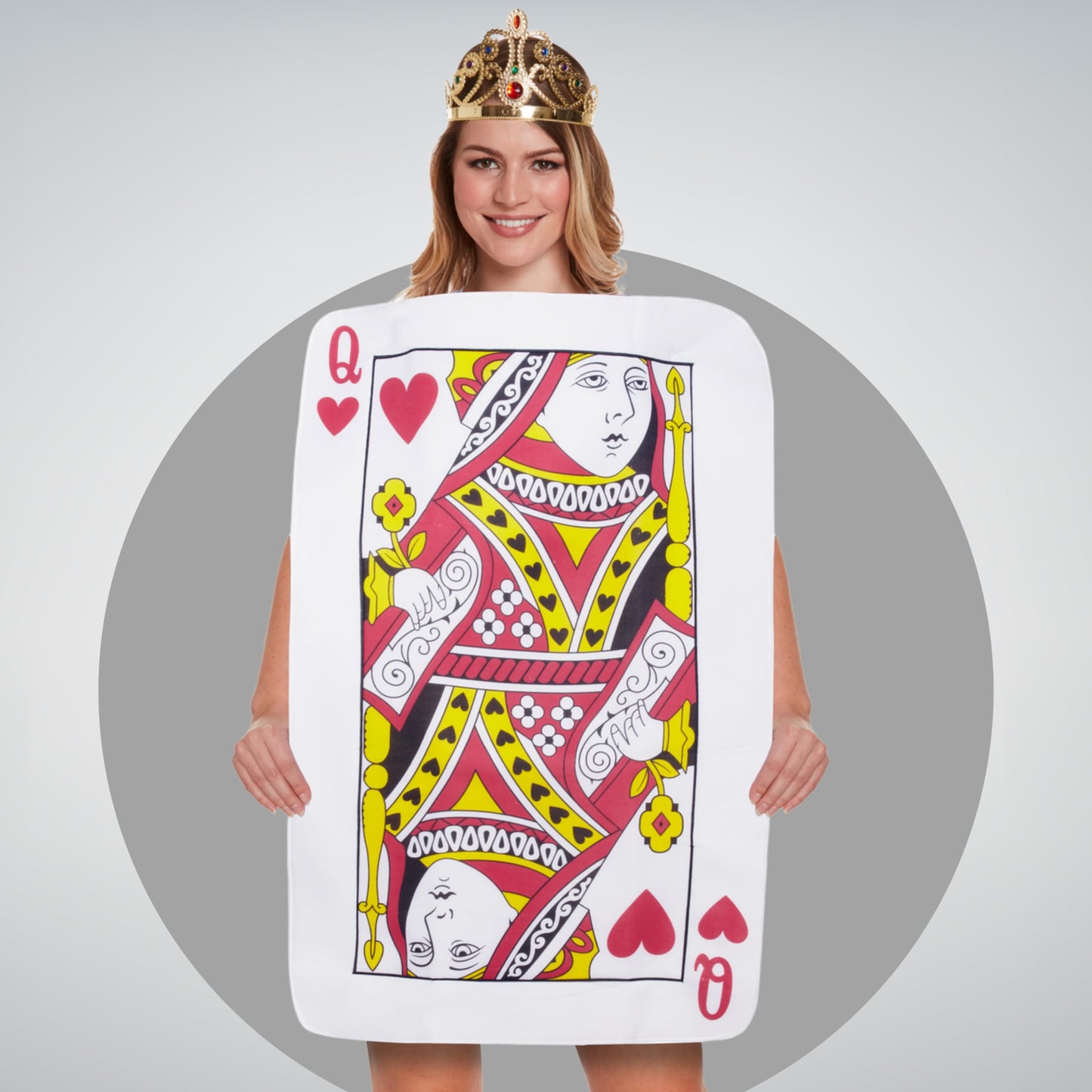 Queen of Hearts Playing Card Costume for Women - Adult Fancy Dress