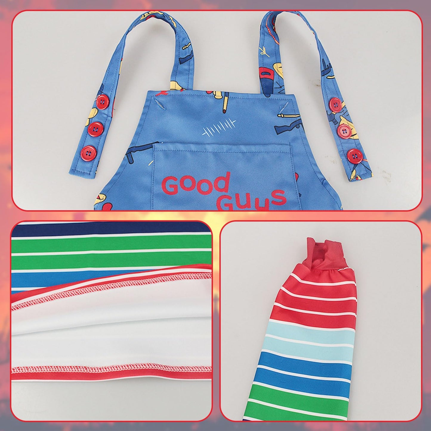 Maryparty Chucky Costume Adults Chucky Fancy Dress for Halloween Party (Style-2, XXL)