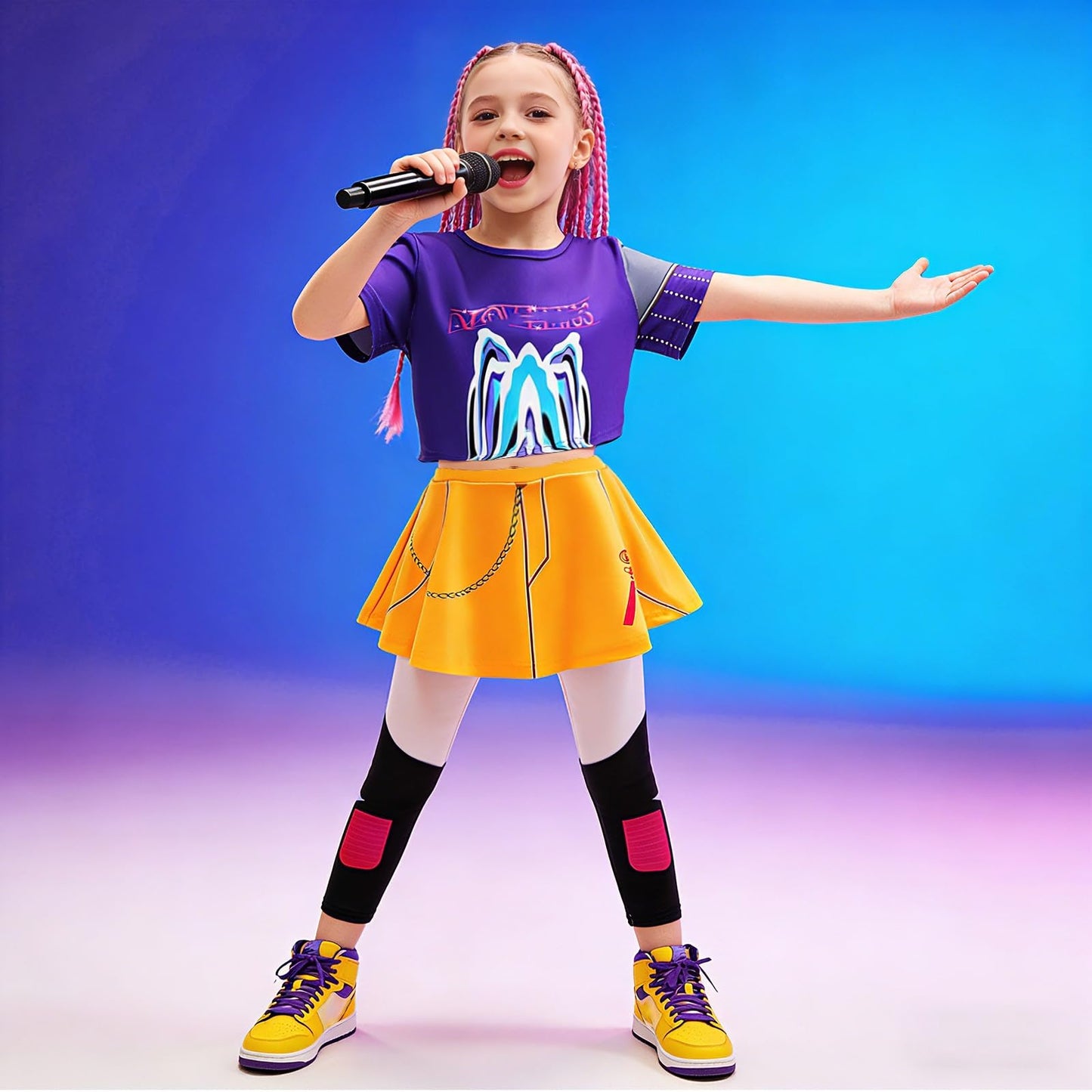Costume for Girls Kids Outfit- K Pop Costume Anime Movie Pop Singer