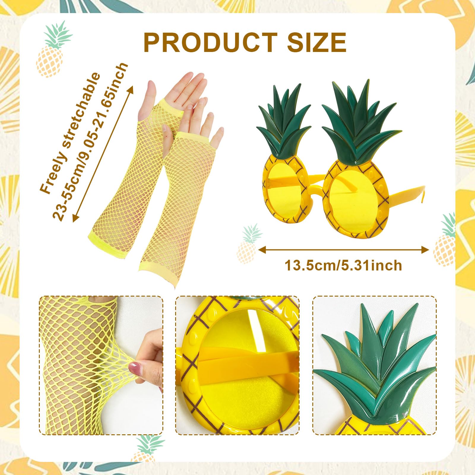 Pineapple Costume Set - Hawaiian Fancy Dress Set - Pineapple Crown (image 3)