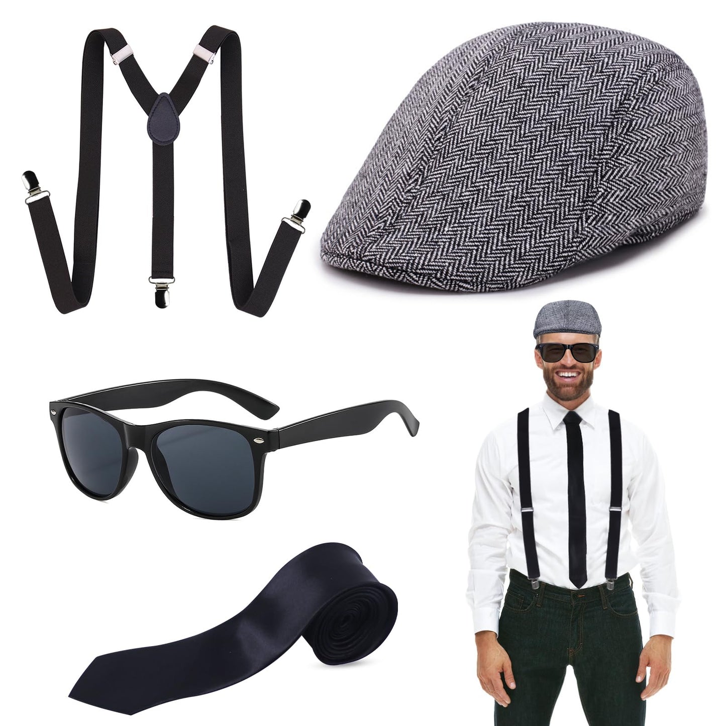 Roaring 20s Men's Accessories - Adults 1920s Gangster Costume