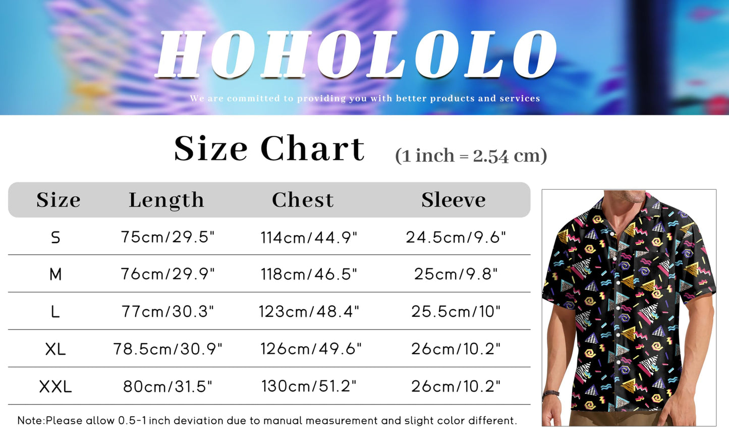 hohololo 80s Vintage Shirt for Men 70s Disco Shirt Party Costume Men's Retro Classic Hawaii Shirt（Multicoloured-B,XL