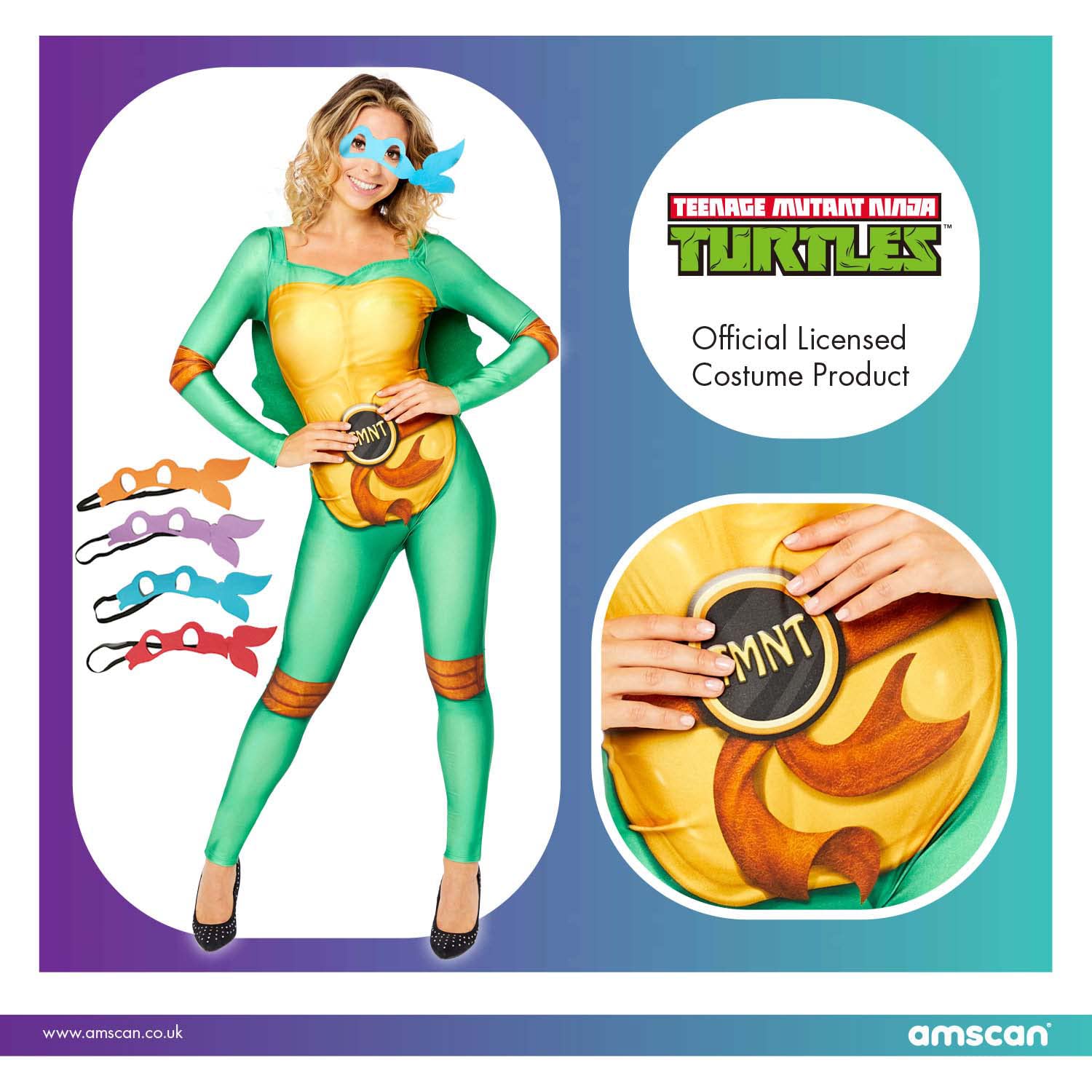 (pkt) Adult Ladies Tmnt Women Costume (image 3)
