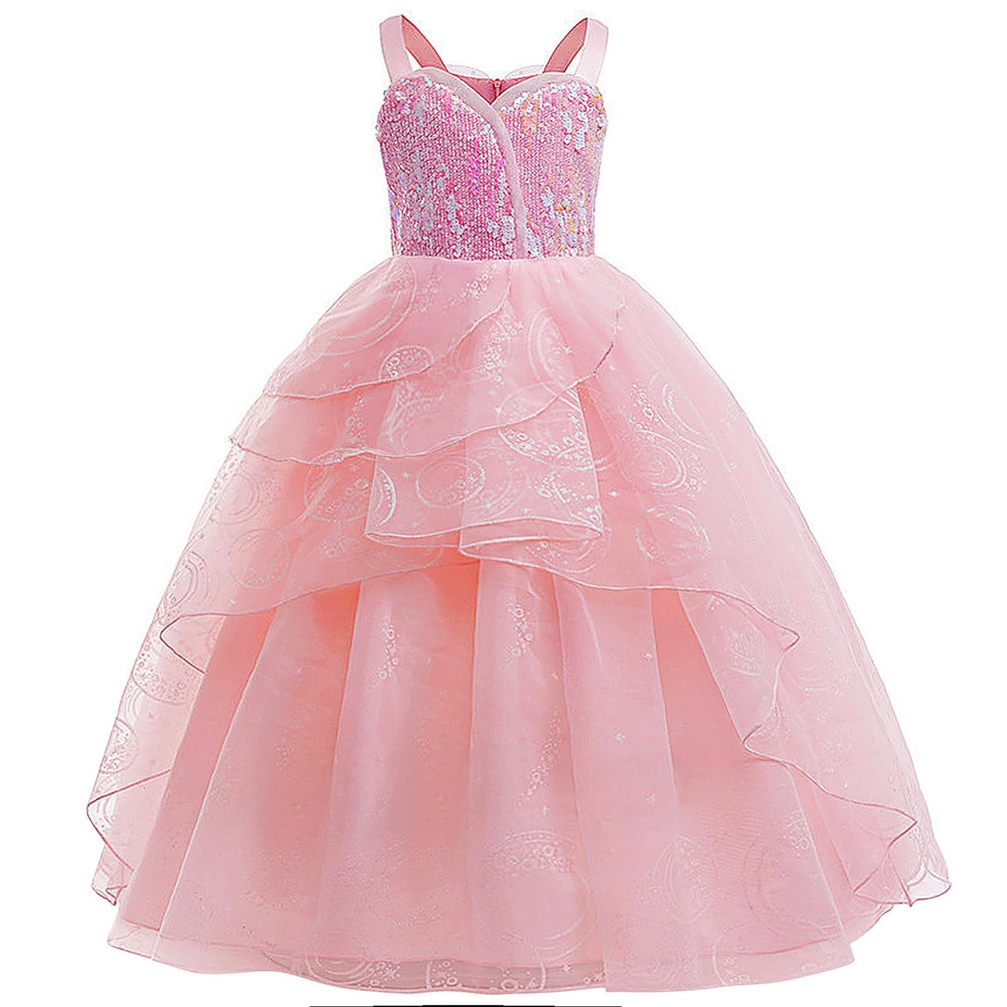Marendyee Kids Princess Dress up Magic Witch Costume World Book Day Costumes for Girls Sequin Fancy Dress Pink Princess Fairy Dresses Child Celebration Theme Party Outfits Teenagers 11-12 Years