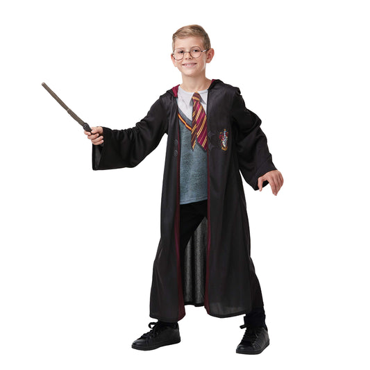 Rubies Official Harry Potter Gryffindor Deluxe Robe Costume, Includes Wand and Glasses, Childs Size Large Age 7-8 Years Halloween