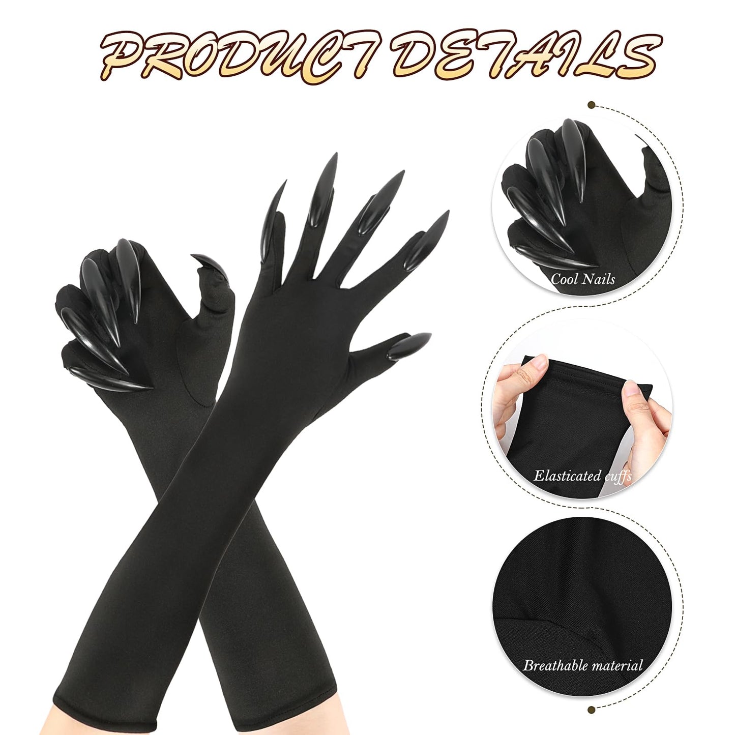 Black Cat Costume for Women Cat Ear Headband Sequins Masquerade (image 4)