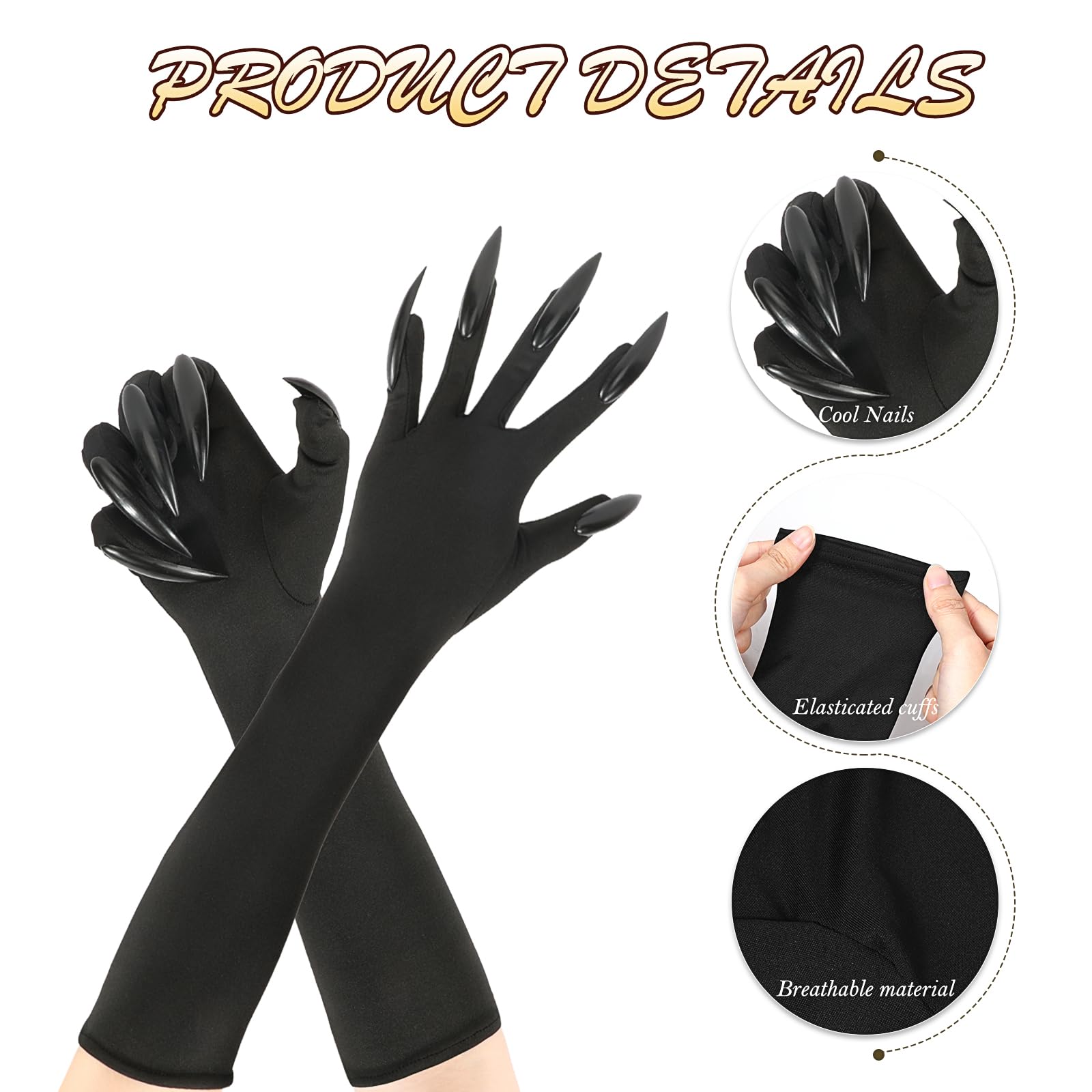 Black Cat Costume for Women Cat Ear Headband Sequins Masquerade (image 4)