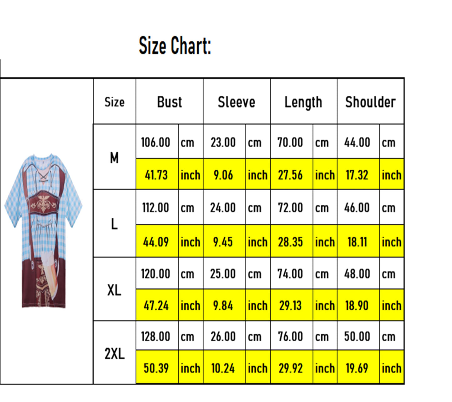 LIKPOJA Men's Bavarian Oktoberfest Costume Shirts German Beer Short Sleeve T-Shirts for Adult(Blue A,XL)