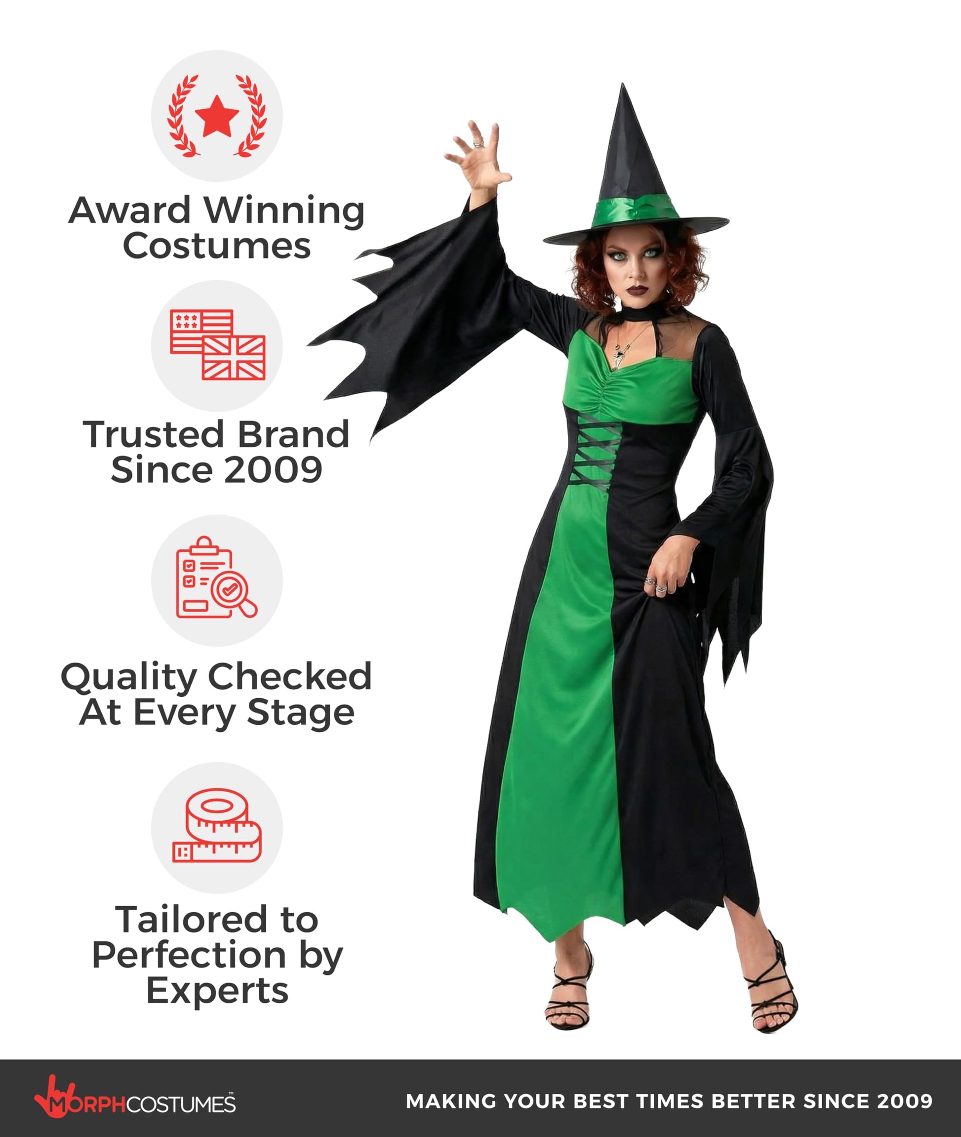 Witch Costumes for Women - Green Wicked Witch Costume Women (image 5)