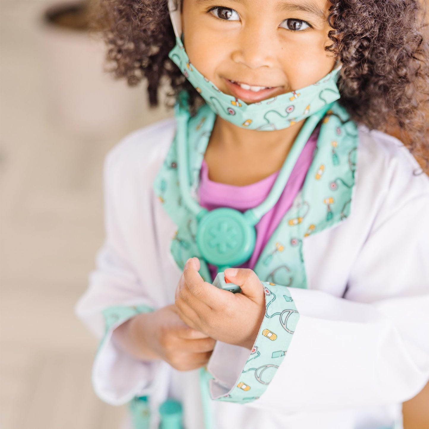 Melissa & Doug Doctor Costume | Role Play Clothes for Kids, with Coat & Stethoscope | Age 3-6