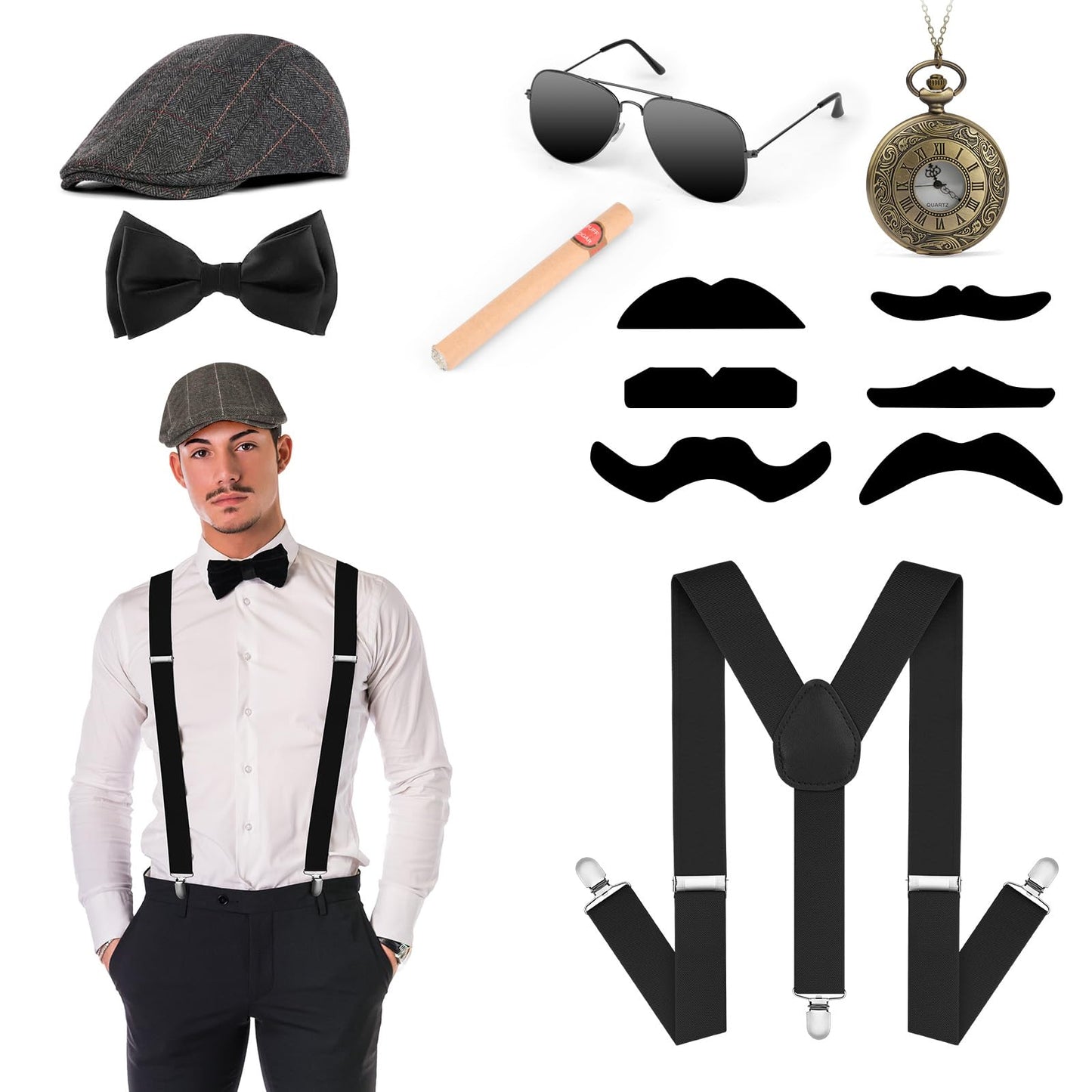 1920s Mens Costume Accessories - 1920s Fancy Dress for Men