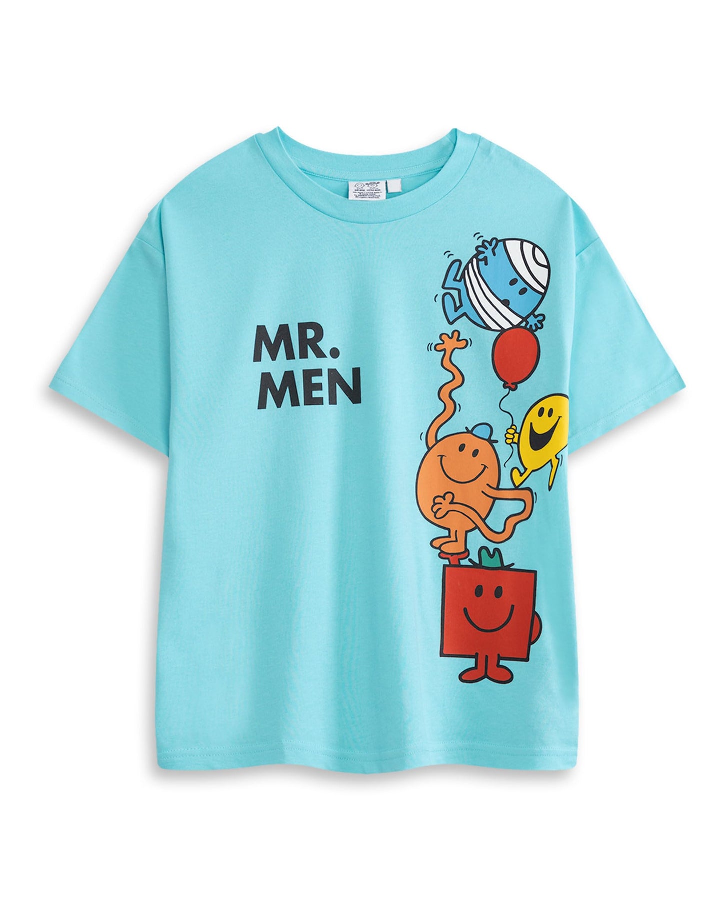 MR. MEN LITTLE MISS Boys Multi-Pack of 3 Short-Sleeved T-Shirts | Graphic Tees Featuring Mr. Tickle, Mr. Bump, & Mr. Men | Cartoon Tops in Orange & Blue Merch