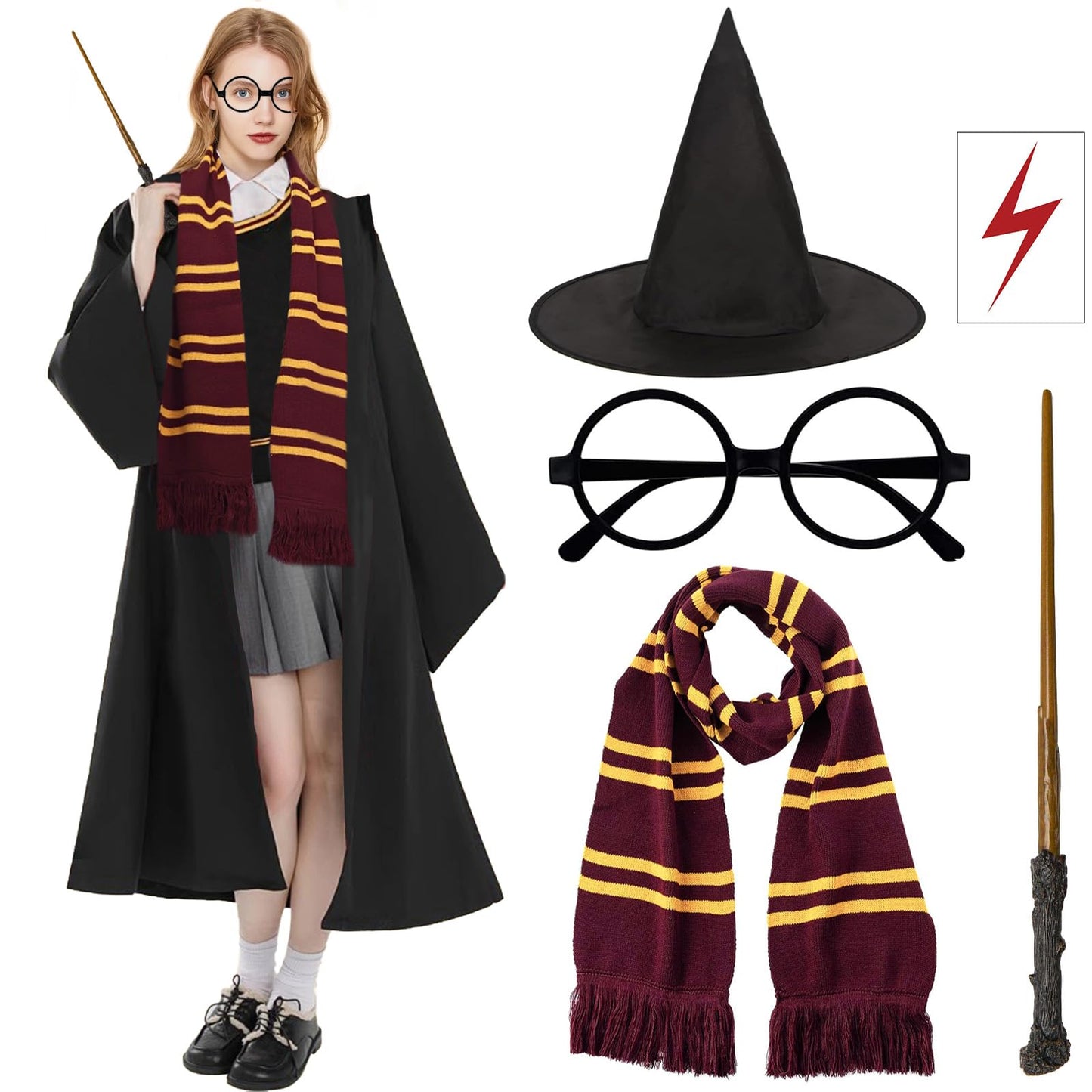Wizard Costume Set for Adult - Wizard Fancy Dress Harry Cosplay