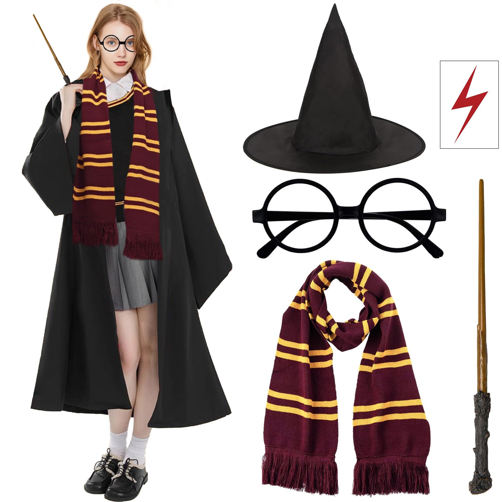 Wizard Costume Set for Adult - Wizard Fancy Dress Harry Cosplay