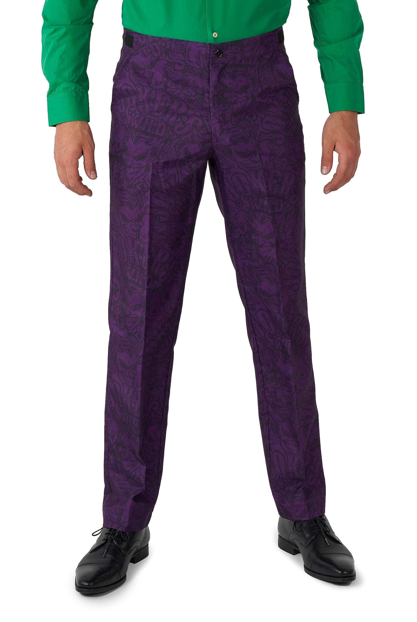 OFFSTREAM Men's The Joker Costume - Halloween Party Outfit - Batman Villains Outfit - Including Blazer, Pants and Tie - Purple