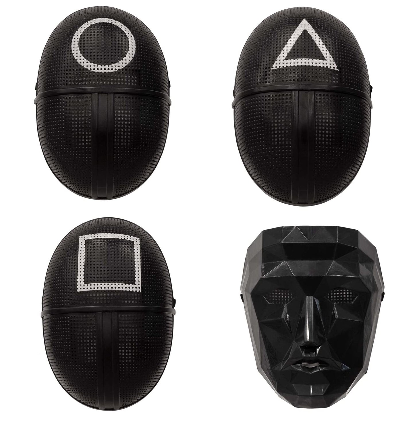 Boland - Triangle Mask soldier, guard, player, face mask, Korean game mask, game, costume, carnival, theme party (Triangle)