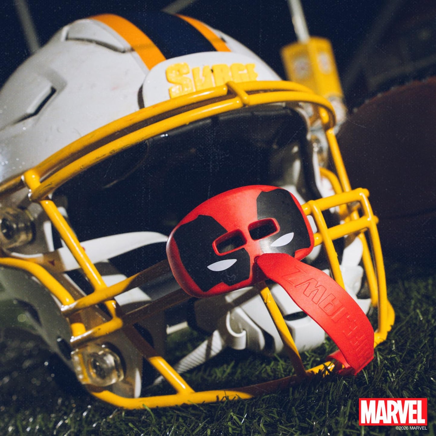 Deadpool Lip Guard - Football Mouth Guard with Detachable Strap