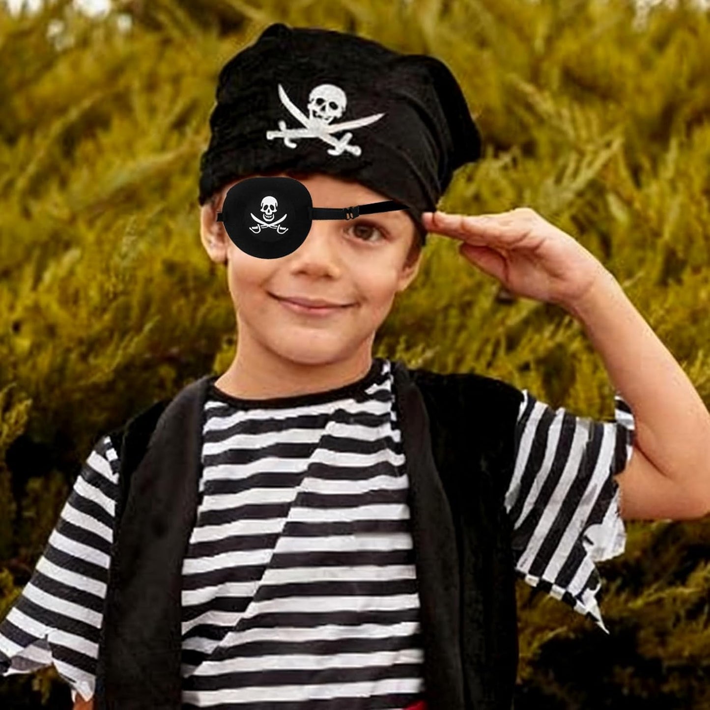 Pirate Eye Patch for Adults & Kids - Adjustable Buckle Reusable