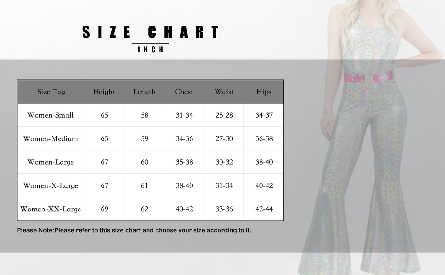 Muztagata Disco Outfit 70s 80s Prom Sparkle Flare Jumpsuit Party Costume Halloween Cosplay For Adult Women-XX-Large