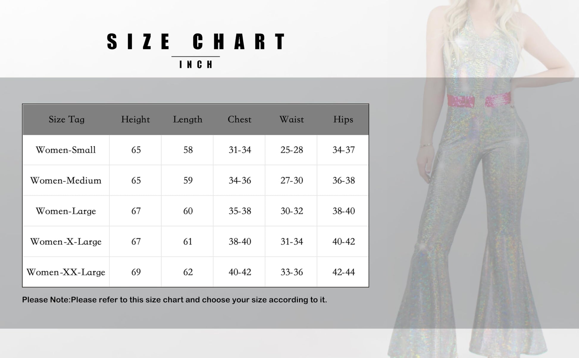 Disco Outfit 70s 80s Prom Sparkle Flare Jumpsuit Party Costume (image 6)