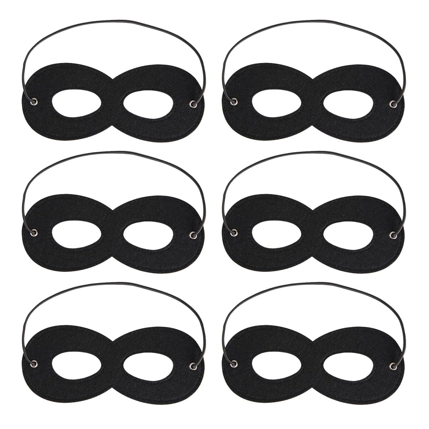 EUPSIIU 6 Pieces Masquerade Eye Mask, Masquerade Mask, Felt Eyemask, Costume Props for Mardi Gras Party Masks, Halloween Carnival Accessories, Fancy Dress Masquerade Accessories
