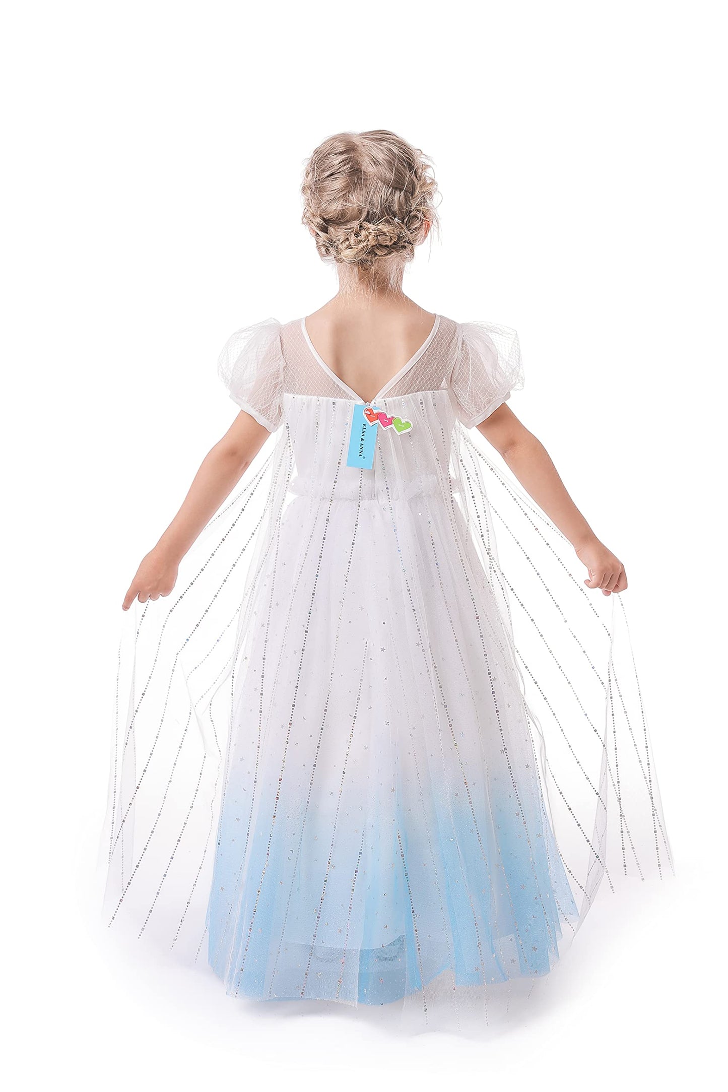 ELSA & ANNA Princess Costumes for Girls - Snow Queen Fancy Dress for Girls - Princess Dress Up - Girls Fancy Dress for Parties, Birthdays, Cosplay & Halloween - Fancy Dress Girls - 3-4 Years EL2102