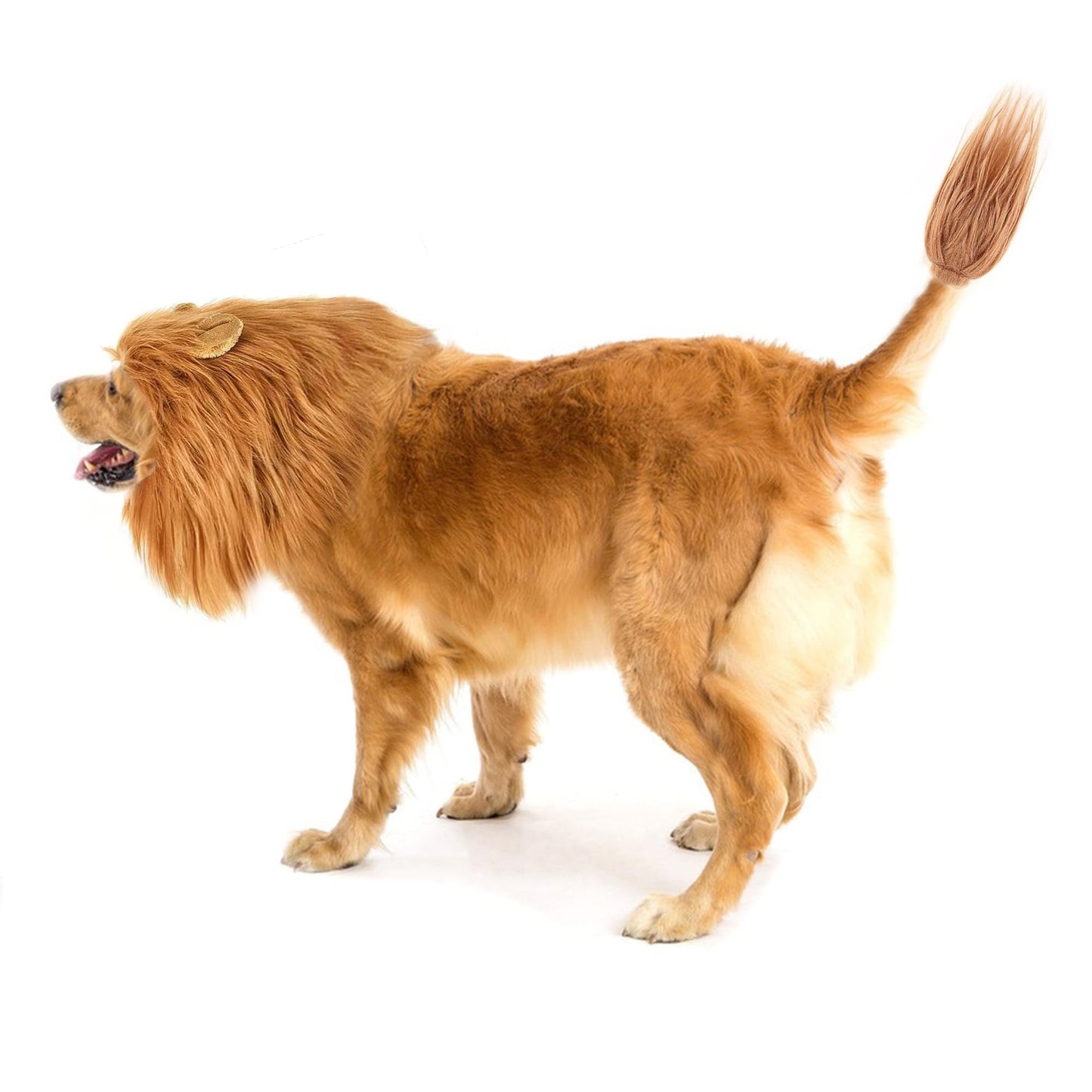 Lion Mane Dog Costume for & Dogs - Realistic Lion Wig for Halloween