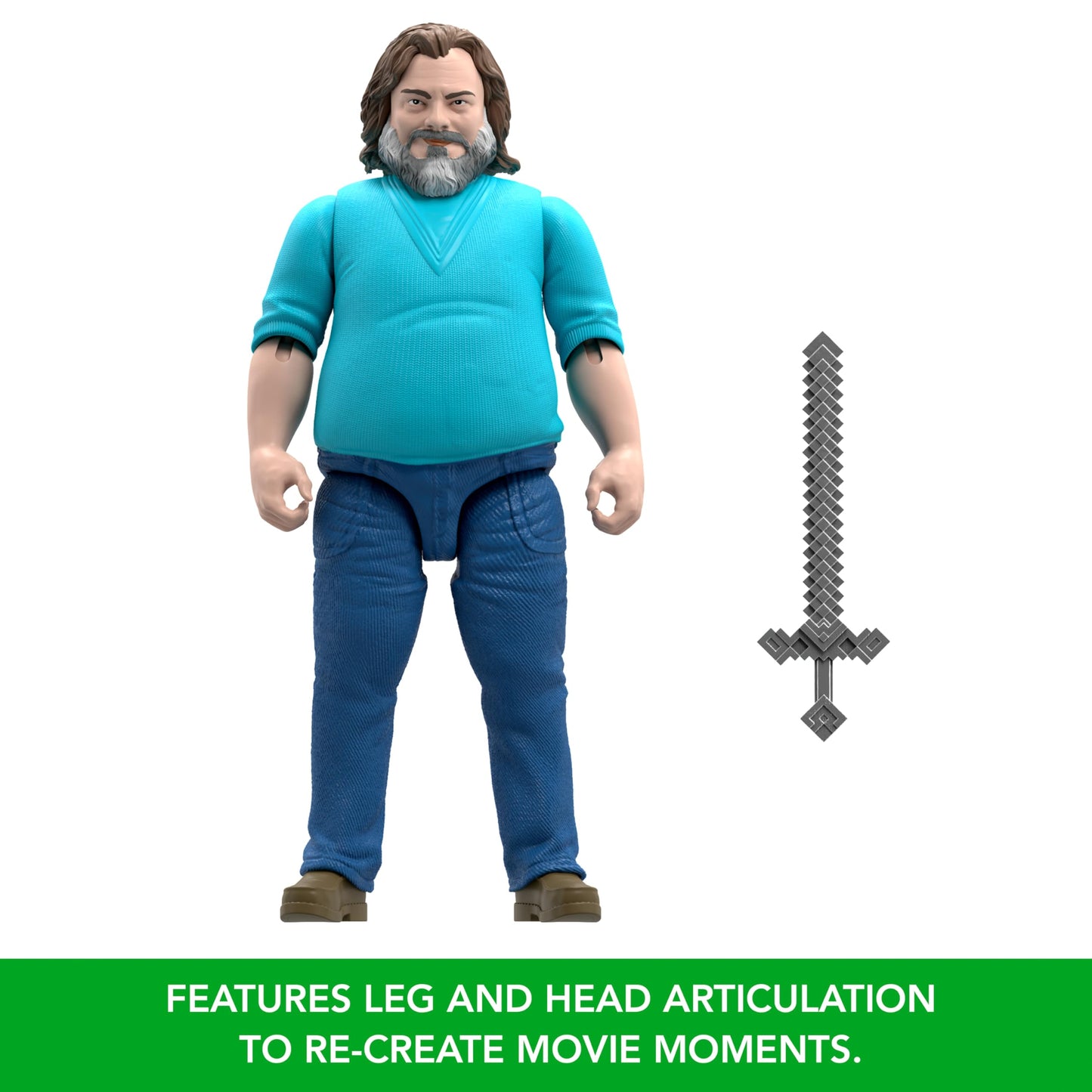 Minecraft -Scale Action Figure - 12-inch Posable Steve Toy (image 4)