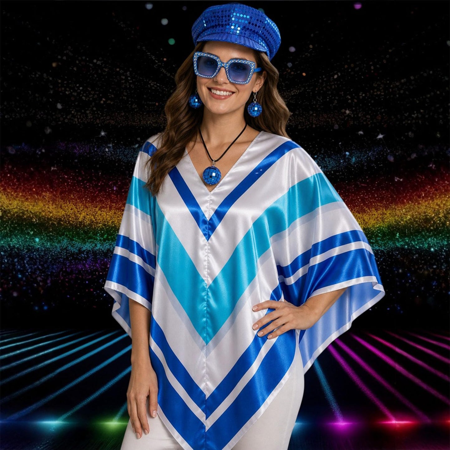 70s Fancy Dress Set for Women Disco Costume Accessories (image 5)