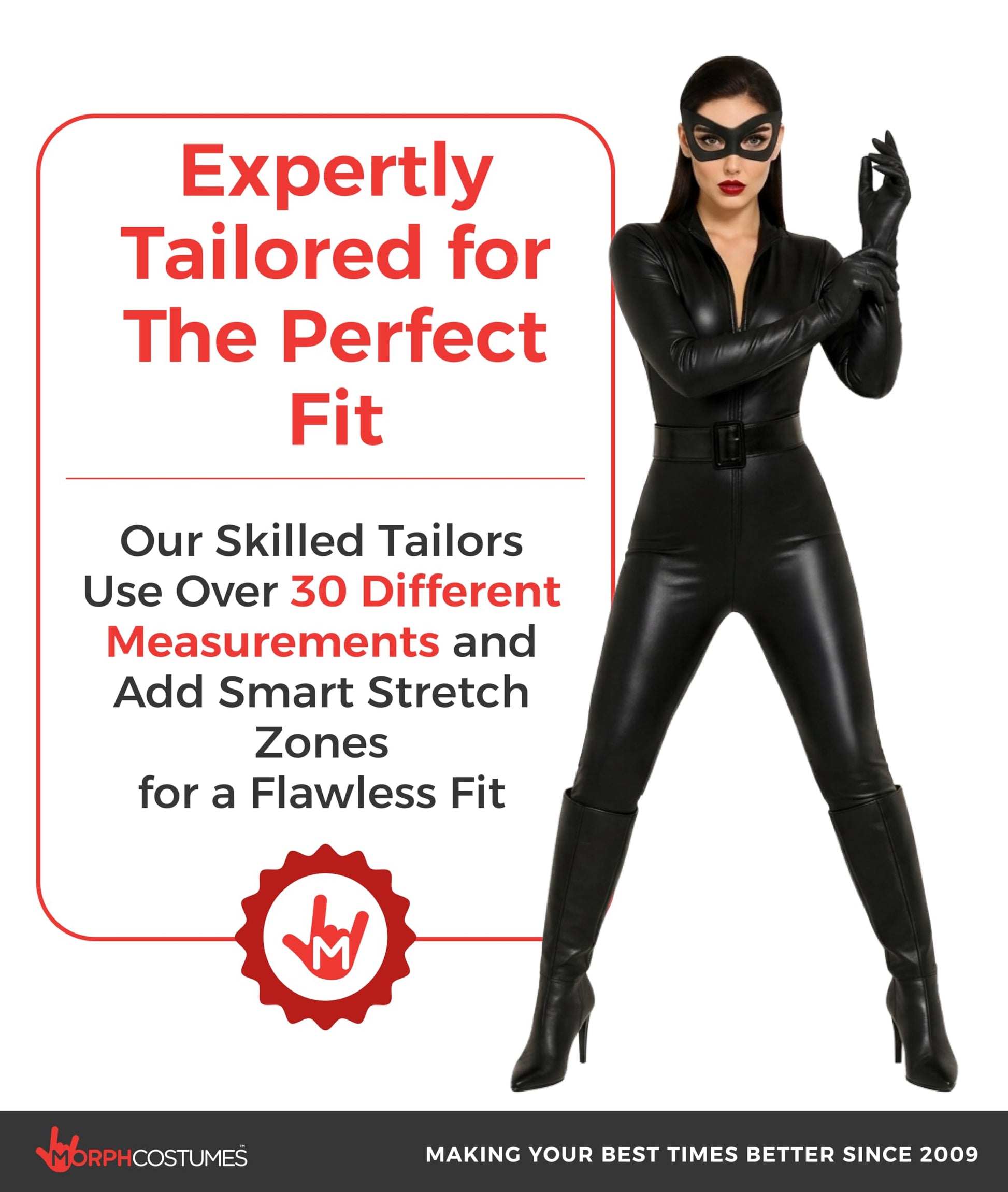 Black Cat Costume Adult - Black Catsuit for Women - Cat Costumes (image 4)