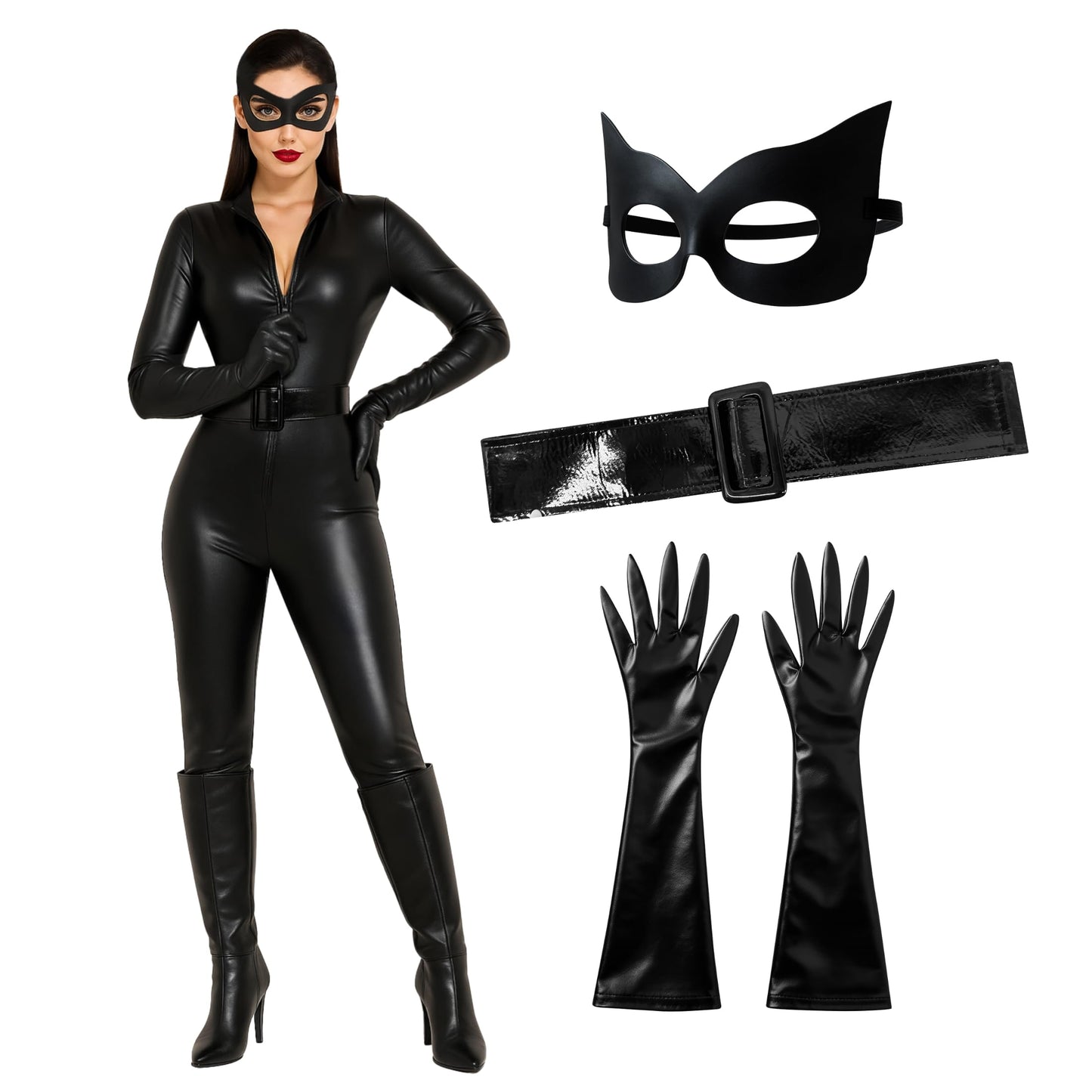 Black Cat Costume Adult - Black Catsuit for Women - Cat Costumes