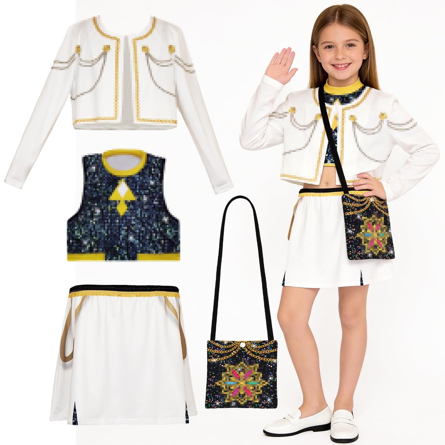 Girls KPop Costume - Theme Movie Pop Singer Idol Dress with Bag