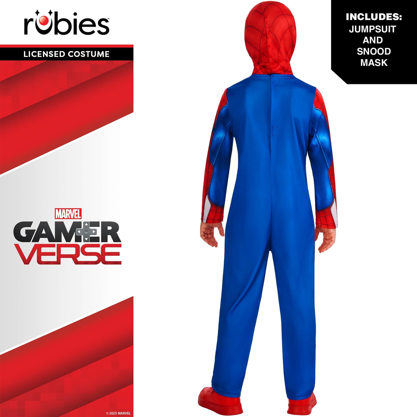 Rubies Official Disney Spiderman Gamerverse Child Costume, Kids Superhero Fancy Dress, Size Age 7-8 Years Halloween