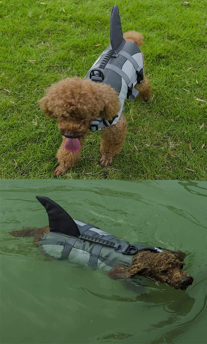 Dog LifeJackets Shark Dog Lifejacket Buoyancy Aid Dog Saver Life